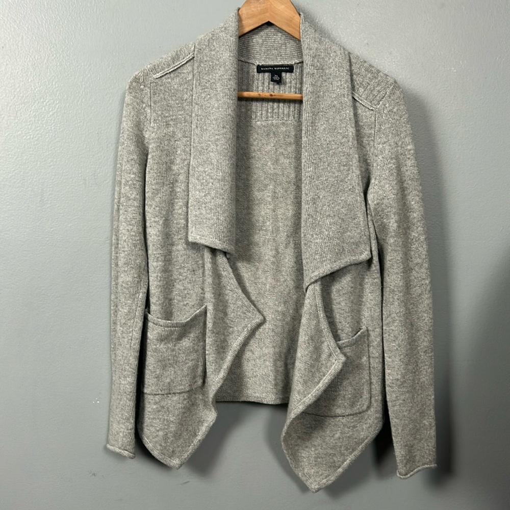 Banana Republic Wool Blend Open Front Cardigan Sweater size XS